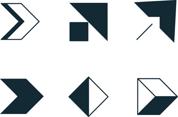Modern geometric shapes collection for brand identity and logo design projects now