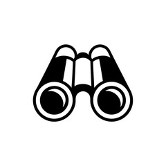 Illustration of a pair of binoculars on transparent background silhouette