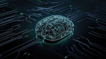 The "brain" of an autonomous vehicle, a central processing unit glowing with activity, with data streams from LiDAR, radar, and cameras visualized as light flowing into it, conceptual,