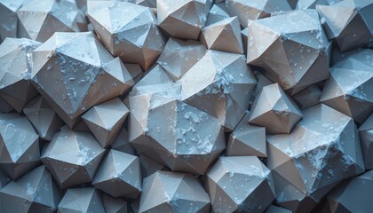 Geometric Crystal Cluster with Frost Texture polygon