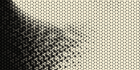 Halftone triangles pattern. Abstract geometric gradient background. Vector illustration, EPS 10.