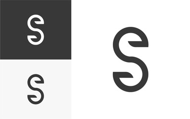 S initial logo design. Infinity circle initial logo. Innovative high-tech logo template.