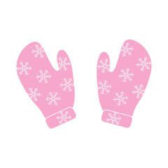 winter gloves logo icon illustration flat