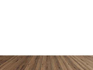 Medium Oak Interior Wood Floor PNG with Transparent Wall – Clean Room Mockup for Product Display and Creative Projects