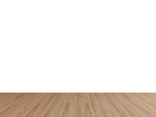 Smooth Light Tan Wood Floor PNG with Transparent Wall – Clean Interior Room Mockup for Product Display