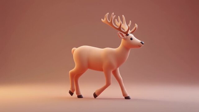 Stylized Deer Animation - A 3D Rendered Walk Cycle.