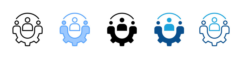 Teamwork icon sheet multiple style collection