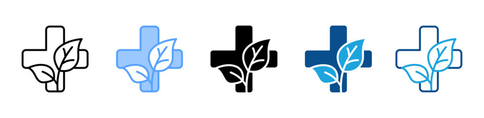 Healthcare Cross icon sheet multiple style collection