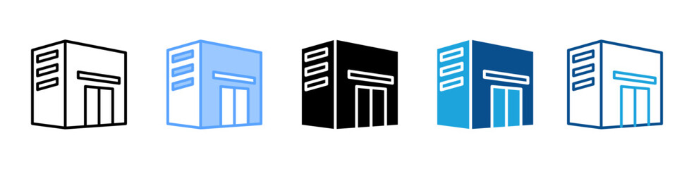 Corporate Building icon sheet multiple style collection