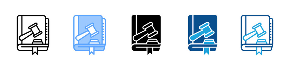 Law Book icon sheet multiple style collection