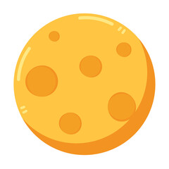 Cheese symbol. cheese logo design. moon.