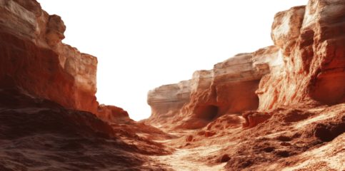 Red Rock Canyon Landscape isolated on a transparent background
