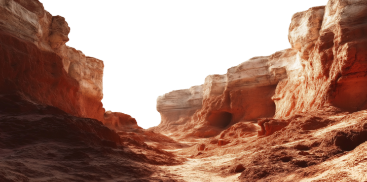 Red Rock Canyon Landscape isolated on a transparent background