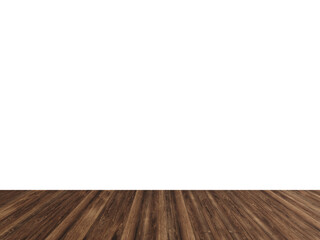 Dark Wooden Floor with Isolated Wall PNG – Rich Natural Interior Background for Product Display, Branding, and Design Mockups