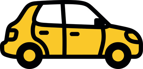 side view of a car simple style Vector