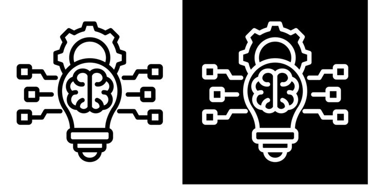 Creative Thinking  Icon Set White Mix Style Collection