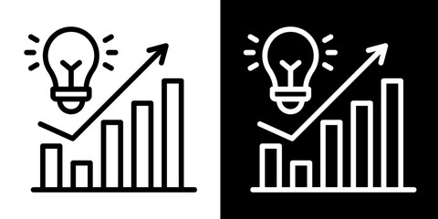 Obraz premium Innovation Metrics Icon Set White Mix Style Collection
