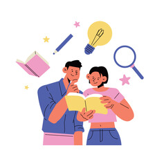 Collaborative Learning and Idea Generation. College students studying. Students discussing.