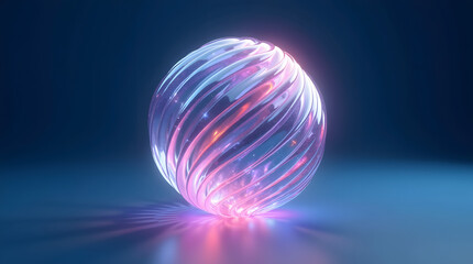 An ethereal, glowing orb with swirling, translucent patterns, reflecting a mesmerizing interplay of light.