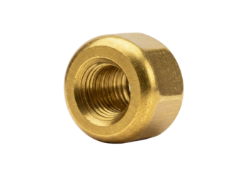 Isolated female pipe threaded hex cap, closing, sealing a metal plumbing, fitting or pipe end