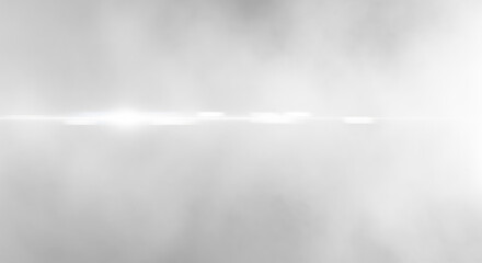 Radiant horizontal light streak on a soft ethereal hazy grey gradient background design