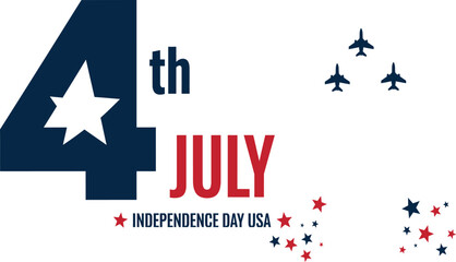 Patriotic american independence day celebration design