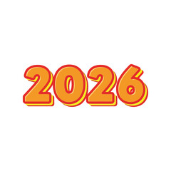 2026 Text Design - Diverse Styles Vibrant Glitch Retro Modern Typography Graphics
