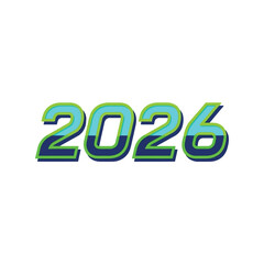 2026 Text Design - Diverse Styles Vibrant Glitch Retro Modern Typography Graphics