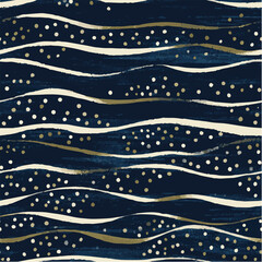 Seamless pattern of bohemian abstract dash and dot pattern