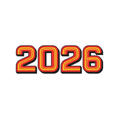 2026 Text Design - Diverse Styles Vibrant Glitch Retro Modern Typography Graphics