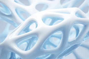 A luminous microgrid of intersecting translucent beams forming a precise analytical field, representing structured biomedical signal processing.