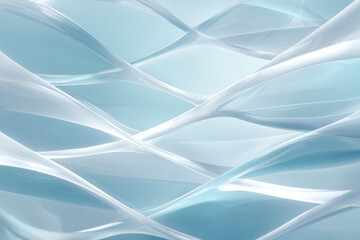 A luminous microgrid of intersecting translucent beams forming a precise analytical field, representing structured biomedical signal processing.