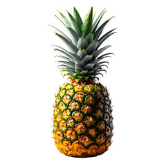Fototapeta premium Fresh ripe pineapple isolated on transparent background. vibrant tropical fruit feeling juicy, sweet, and healthy for an organic diet