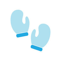 winter gloves   logo icon illustration flat