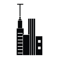 skyscraper   logo icon illustration flat
