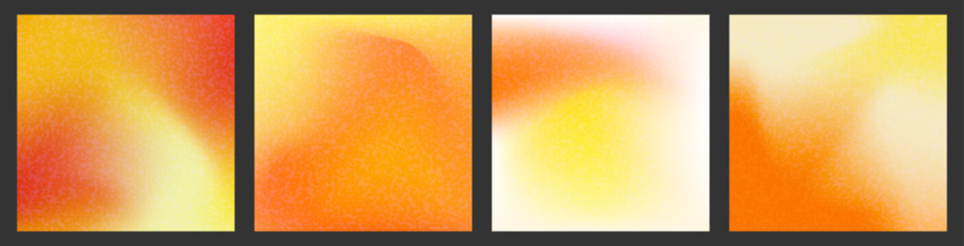 Autumn square background set. Trendy fluid gradient layout for fall season