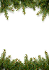 [Generative AI] 크리스마스 솔잎 프레임 배경