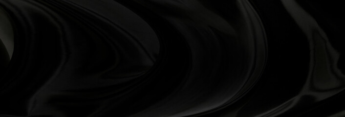 Black gray satin dark fabric texture luxurious shiny that is abstract silk cloth panorama...