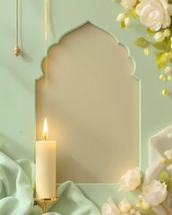Elegant Islamic Ramadan Greeting Card Background Design