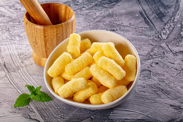 Golden crispy sweet corn sticks