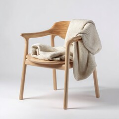 Chair with a blanket