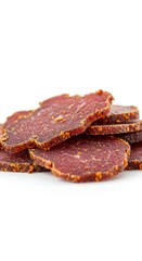 A Stack of Seasoned Dried Beef Slices.
