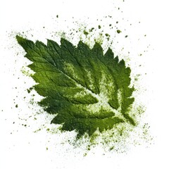 Leaf powder imprint