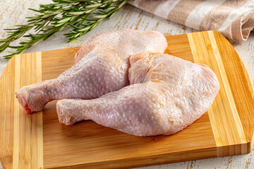 Raw whole chicken leg for cooking