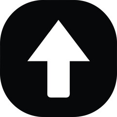 Upload Symbol Vector Up Arrow Icon Button Application Interface Simple Sign Element Navigation Directional Upward Moving Increase Shape