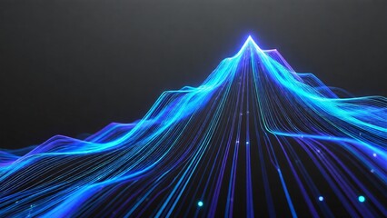 Captivating Mountain Range Visualization A Convergence of Light and Form, Ideal for Science, Technology, and Graphic Applications