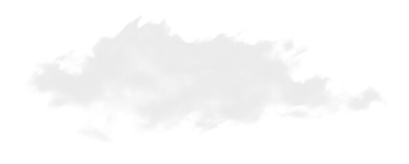 Realistic fluffy white cloud with soft texture and billowing edges