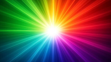 Rainbow light burst abstract background