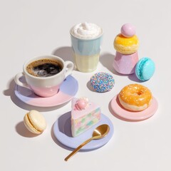 Pastel dessert table