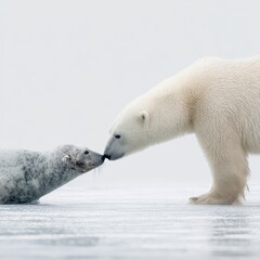 Bear and seal meet